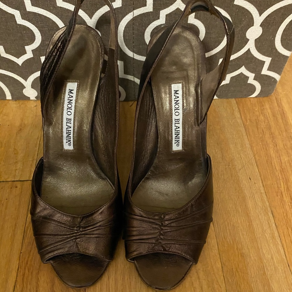 Manolo Blahnik slingback heels size 7.5